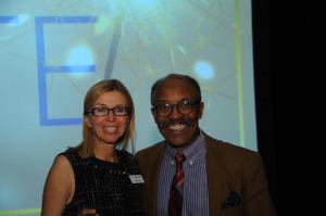 Communications Director Jen Marnowski with Bernard Grant