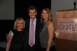 Board President of the Aspen Hope Center, Sandy  Inglehart, with Andrew Romanoff and Michelle Muething, Executive Director of the Aspen Hope Center